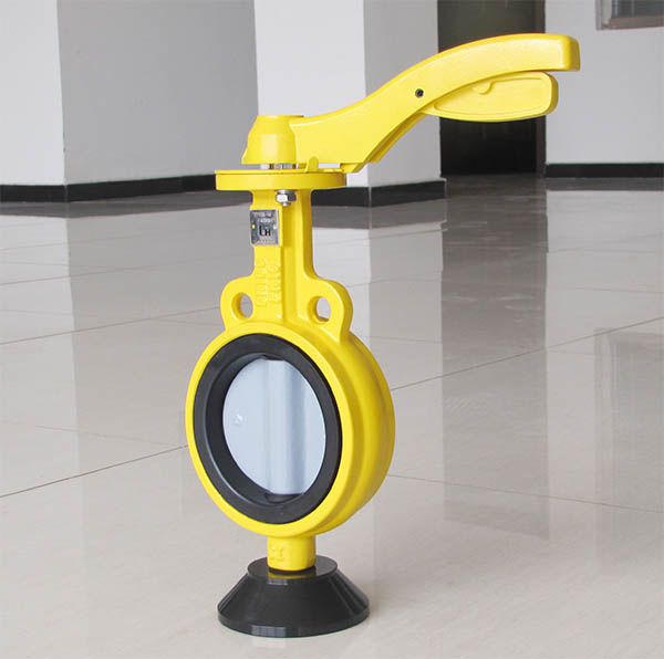 the actual photo of nylon coated butterfly valve